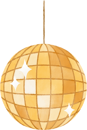 Watercolor Disco Ball
